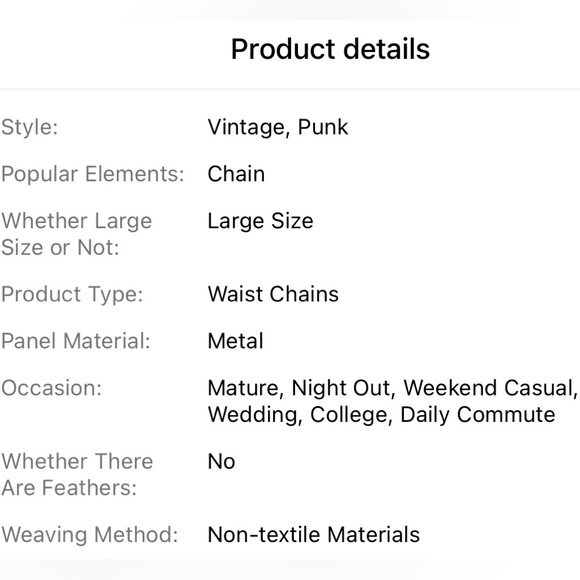 Stylish Gold Plated Chain Belt‎ Simple Casual Metal Waist Chain Adjustable - Picture 12 of 12